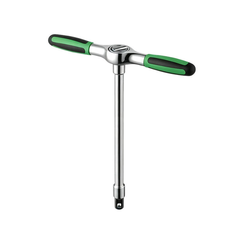 Mirror Chrome Plated 45 Steel Removable T-Handle Ratchet Socket Wrench